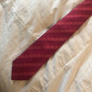 Pineda Covalin men’s tie. Red tones in diagonal stripe.  All silk.